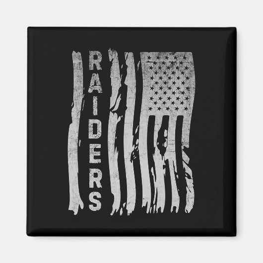 Raiders attackieren US-Flagge Männer Junge Frauen Magnet (Vorne)
