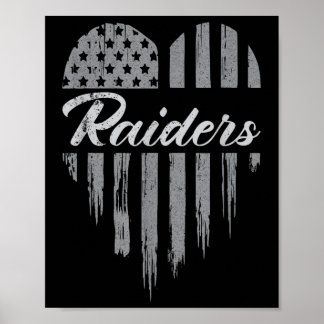 Raiders Herzname Männer Frauen Mädchen Kind Poster