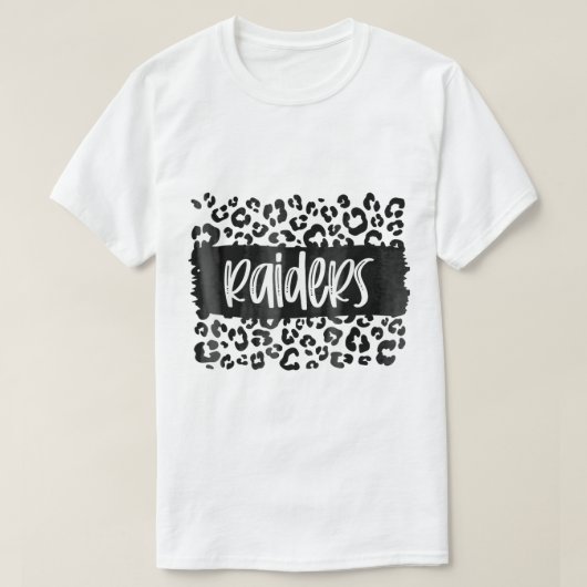 Raiders Team Mascot School Spirit Game Night Leopa T-Shirt (Design vorne)