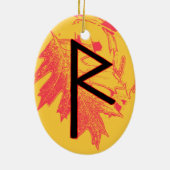 Raidho Viking Rune Weihnachten Ornament - Balance! (Hinten)