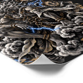 Raijin Bleu Poster (Ecke)