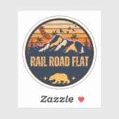 Rail Road Flat, Kalifornien Aufkleber (Blatt)