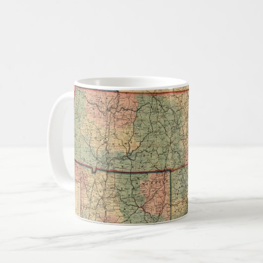 Rail Road & Township Karte von Massachusetts, 1879 Kaffeetasse (Vorderseite Links)