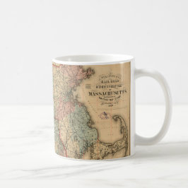 Rail Road & Township Karte von Massachusetts, 1879 Kaffeetasse