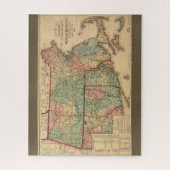 Rail Road & Township Karte von Massachusetts, 1879 Puzzle (Vertikal)
