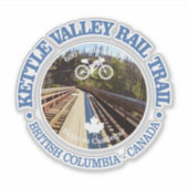 Rail Trail Kettle Valley (Radweg c) Aufkleber (Vorderseite)