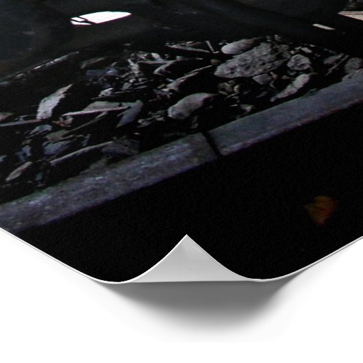 Rail Yard Old Steam Train Le Mastrou Poster (Ecke)