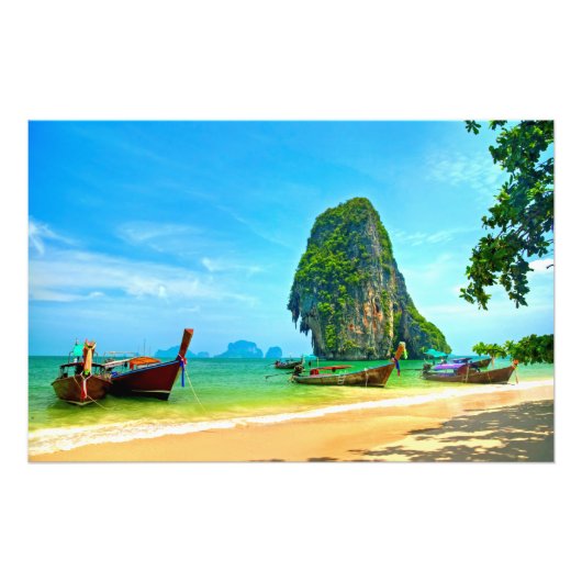 Railay Beach in Krabi, Thailand Fotodruck (Vorne)