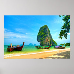 Railay Beach, Krabi Thailand Poster