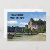 Railay Beach Krabi Thailand Postkarte (Vorne/Hinten)