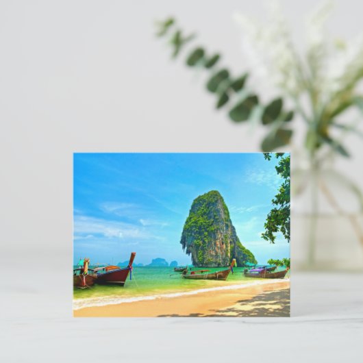 Railay Beach Krabi, Thailand Postkarte (Stehend Vorderseite)