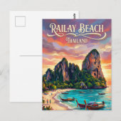Railay Strand Thailand Postkarte (Vorne/Hinten)
