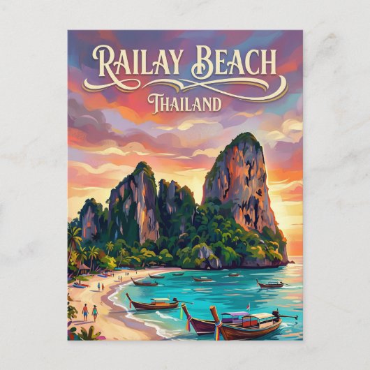 Railay Strand Thailand Postkarte (Vorderseite)