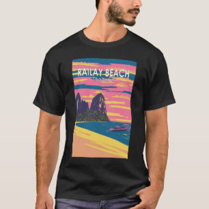 Railay Strand Thailand Reise Kunst Vintage T-Shirt
