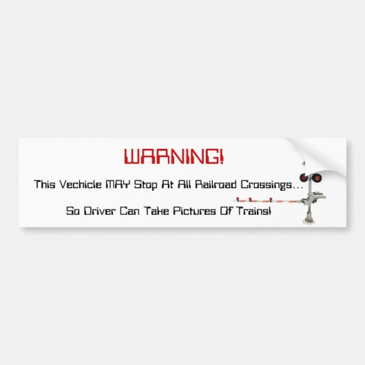 Railfan Fahrzeug-Warnung Autoaufkleber (Vorne)