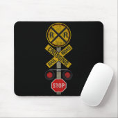 Railroad Crossing Locomotive Model Train Lover Roa Mousepad (Mit Mouse)