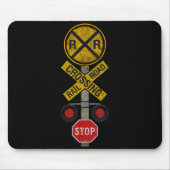 Railroad Crossing Locomotive Model Train Lover Roa Mousepad (Vorne)