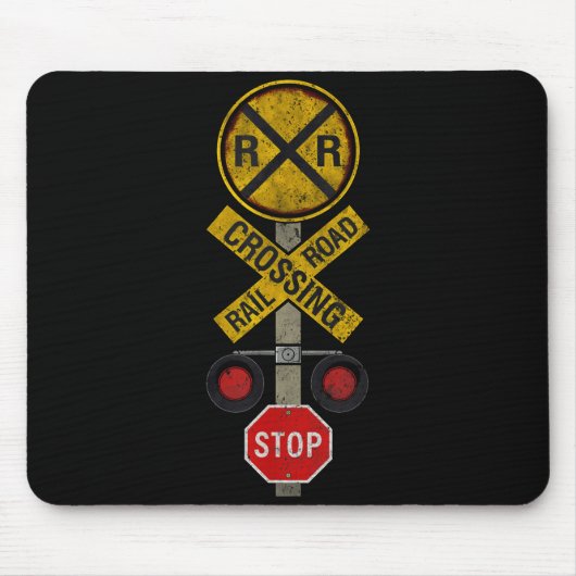 Railroad Crossing Locomotive Model Train Lover Roa Mousepad (Vorne)