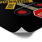 Railroad Crossing Locomotive Model Train Lover Roa Poster (Ecke)