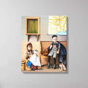 RAILROAD POSTER 1898 LEINWANDDRUCK