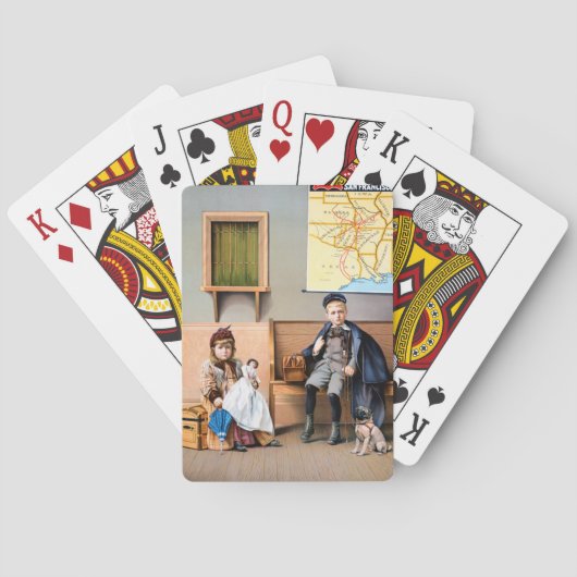 RAILROAD POSTER, 1898 SPIELKARTEN (Rückseite)