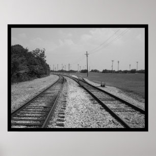 railroad tracks poster