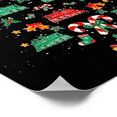 Railroad Train Locomotive Old Train Christmas Tree Poster (Ecke)