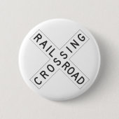 RailroadCrossing Zeichen Button (Vorderseite)