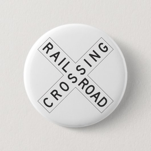 RailroadCrossing Zeichen Button (Vorderseite)
