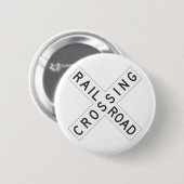 RailroadCrossing Zeichen Button (Vorne & Hinten)