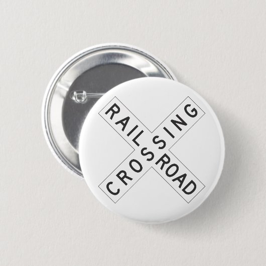 RailroadCrossing Zeichen Button (Vorne & Hinten)