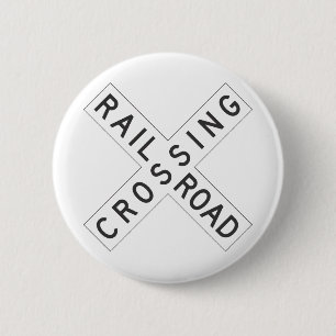 RailroadCrossing Zeichen Button