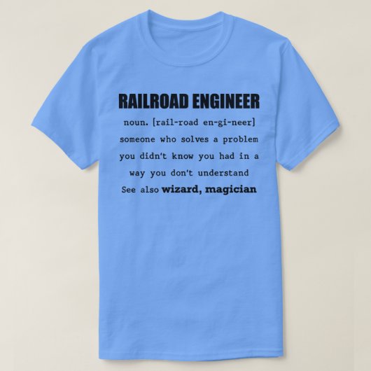 RailroadEngineer Jemand, der ein Problem löst T-Shirt (Design vorne)