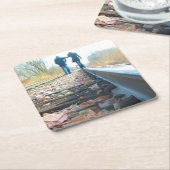 Rails Hand in Hand - Romantischer Untersetzer (angewinkelt)