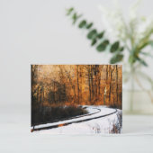 Rails im Winter Postkarte (Stehend Vorderseite)