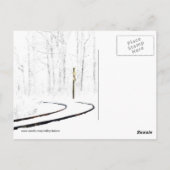 Rails im Winter Postkarte (Rückseite)