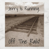 Rails Party für Ruhestandsbahnen feiert Weinetiket Weinetikett (Einzelnes Label)