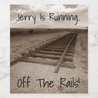 Rails Party für Ruhestandsbahnen feiert Weinetiket Weinetikett