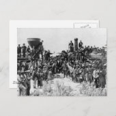 Rails - Promontory Point Utah 1869 Postkarte (Vorne/Hinten)