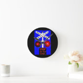 Railway Crossing Clock Runde Wanduhr (Zuhause)