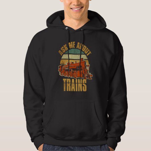 Railways Train Model Railroad Fan Railfan Love Hoodie (Vorderseite)