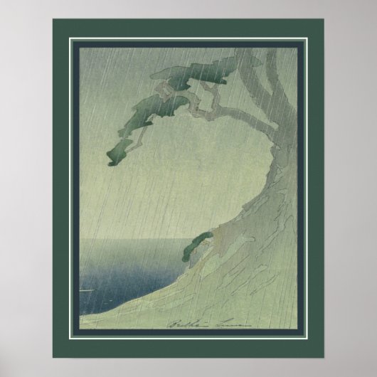 "Rain" 1905 Japanische Print von Bertha Lum Poster (Vorne)