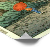 Rain at Enryakuji Temple Shin Hanga Print Poster (Ecke)