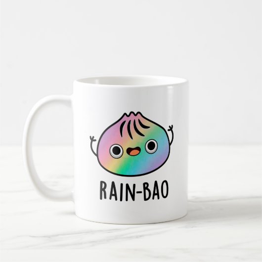 Rain-bao Funny Rainbow Dimsum Bao Pun Kaffeetasse (Links)