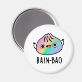 Rain-bao Funny Rainbow Dimsum Bao Pun Magnet (Vorderseite/Rückseite)