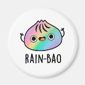Rain-bao Funny Rainbow Dimsum Bao Pun Magnet (Vorne)
