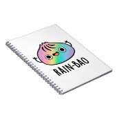 Rain-bao Funny Rainbow Dimsum Bao Pun Notizblock (Rechte Seite)