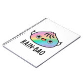 Rain-bao Funny Rainbow Dimsum Bao Pun Notizblock (Linke Seite)