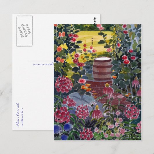 Rain Barrel Postkarte (Vorne/Hinten)