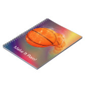 Rain Basketball individuell einstellbar Notizblock (Linke Seite)
